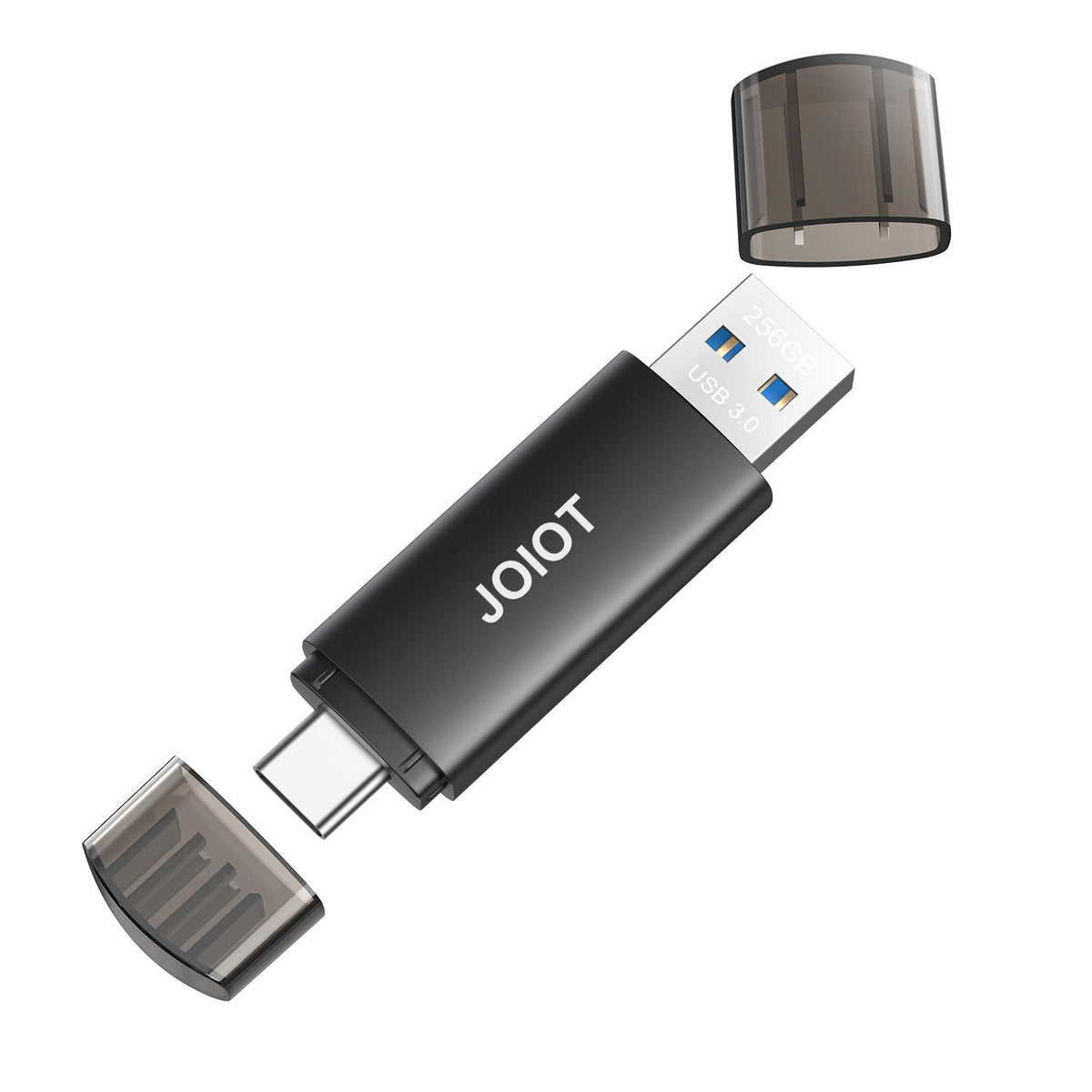 64GB USB C Flash Drive Dual USB 3.0 Flash Drive Type C + USB A Portable Type-C Flash Drive 2-in-1 USB-C Thumb Drive for Smartphone Tablet Computer Mac iPhone 16/17 Black