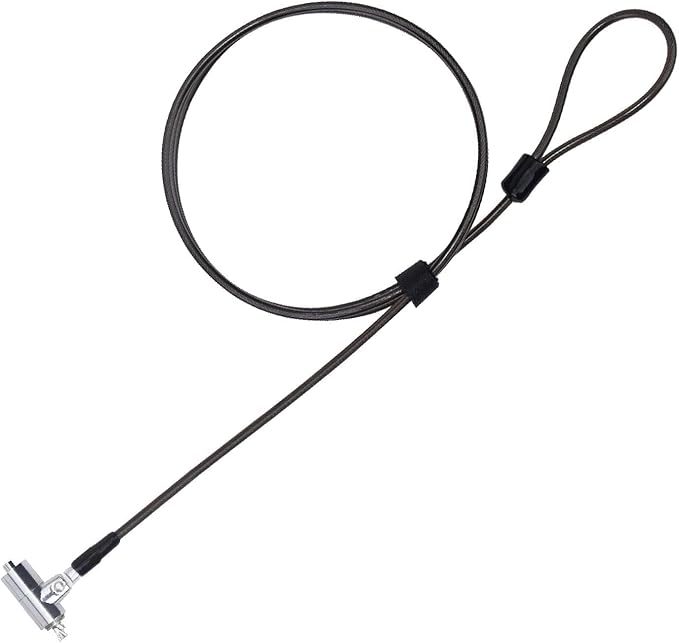 I3C Laptop Cable Lock Hardware Security Cable Lock Anti Theft 6.7FT Cable Lock Compatible with Laptop Anti-Theft Security Locking Cable Compatible for Wedge Type Slot(6 * 2.5mm)