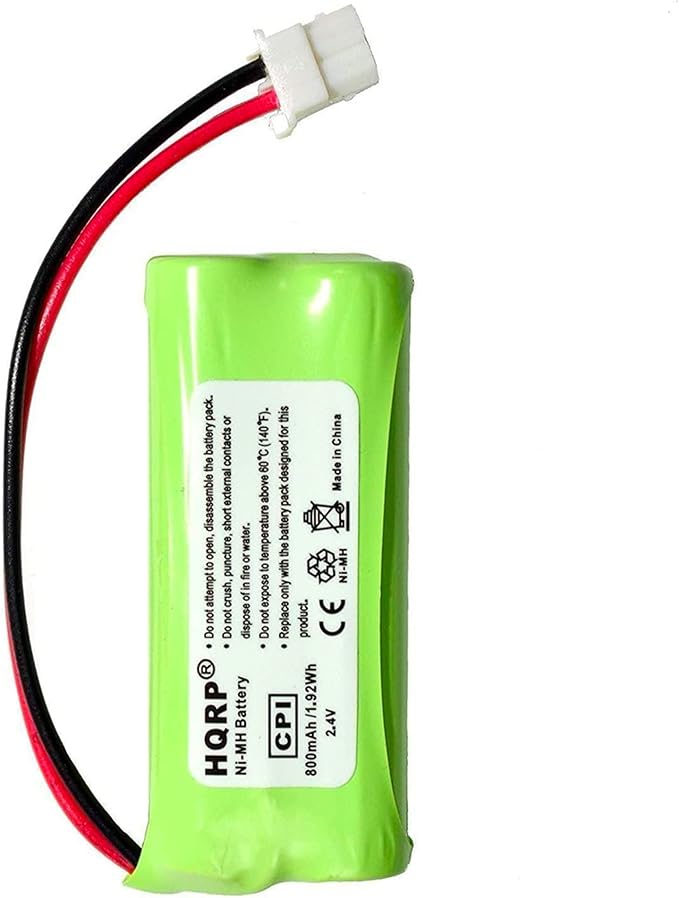HQRP Cordless Phone Battery Compatible with VTech BT162342 / BT262342 / 89-1347-01-00/8913470100 / 89-1347-02-00/8913470200 / 2SNAAA70HSX2F Replacement