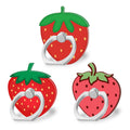 Bonoma Phone Ring Stand Holder,3-Pack 360 Degree Rotation Strawberry