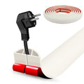 Floor Cord Cover Cable Cavity Self Adhesive Cord Hider Floor 10FT Floor Cable Management Power Cord Protector Floor Electric Cord Covers for Offices, Gym, Exhibitions (Beige, 1.18" x 10')