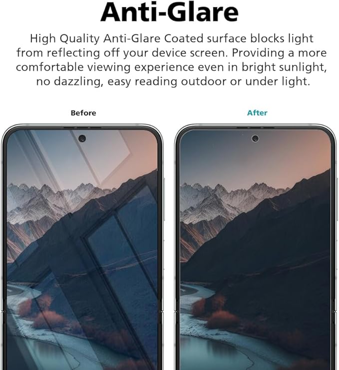 3-Pack Anti-Blue Light Matte Screen Protector For iPhone 14 Pro [Support Fingerprint Unlock] Anti-Glare, Anti-Fingerprint [Eye Protection] Bubble-Free Installation with Alignment Jig