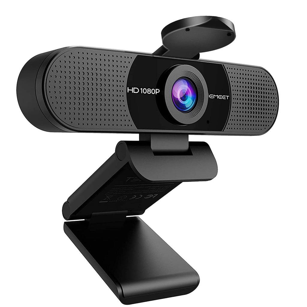 EMEET 1080P Webcam with Microphone, C960 Web Camera 2 Mics Streaming Webcam