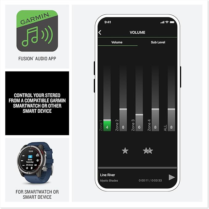 Garmin® Fusion Apollo™ MS-RA800 Marine Stereo, Premium Touchscreen Stereo with Built-in Wi-Fi® Connectivity