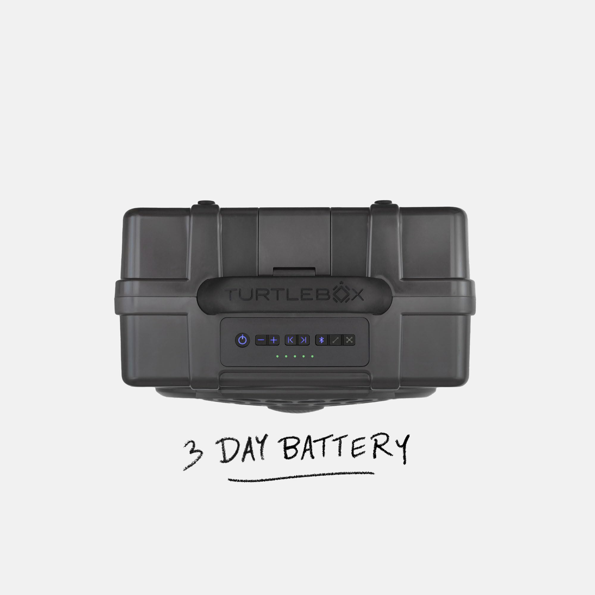 Turtlebox Original Gen 3 Outdoor Bluetooth Speaker, Gray/Electric Blue