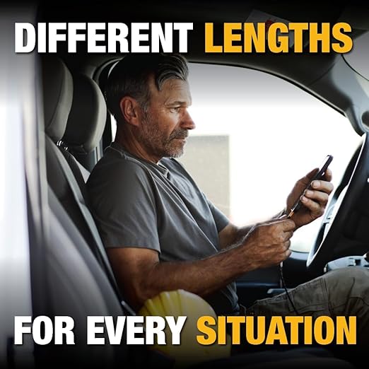 DEWALT Heavy Duty USB to Micro-USB Cable, Jobsite Micro USB Connector Cable, High Speed Charging Cord for Compatible Android Phones, Cameras, Legacy Devices, 6 ft (Black)