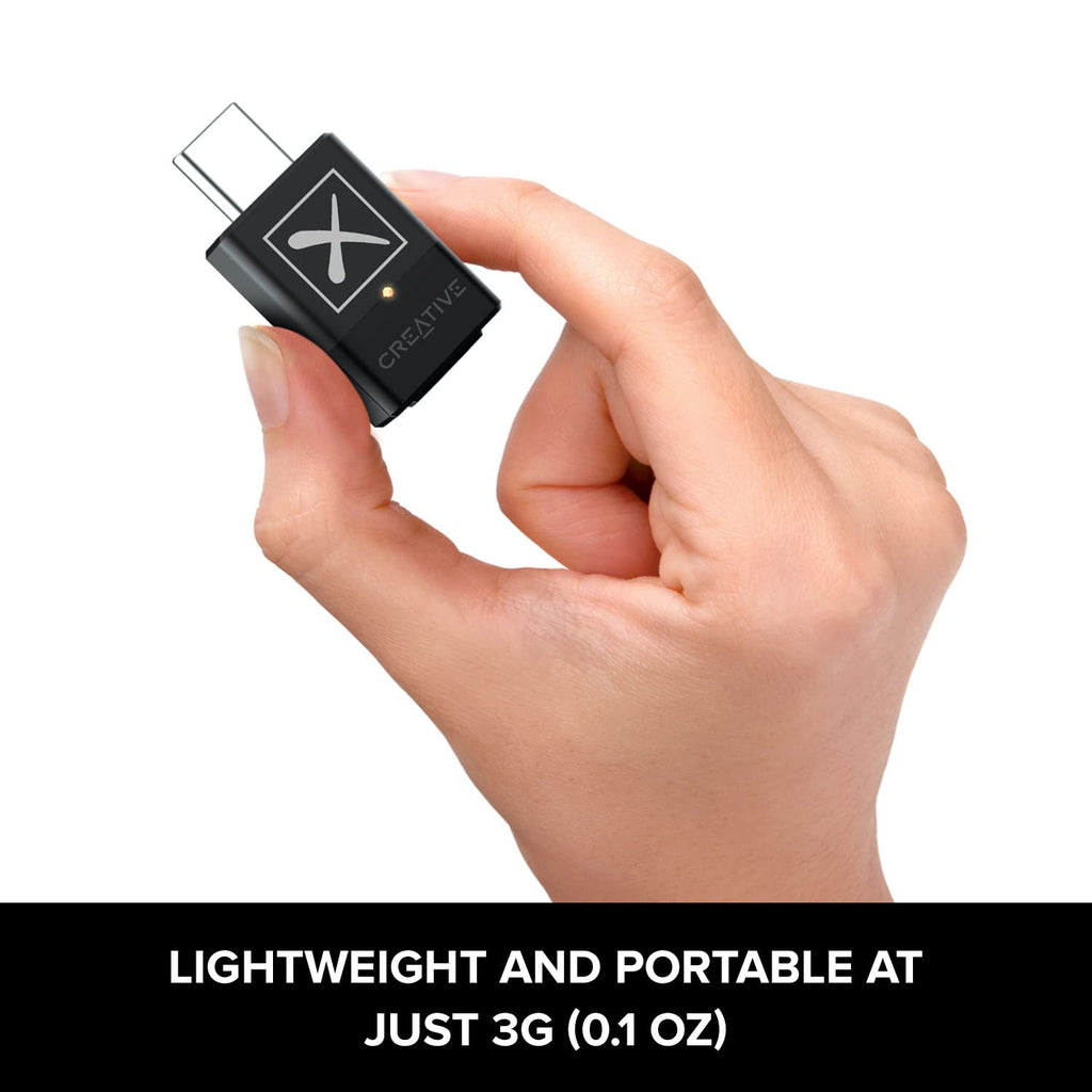 Creative BT-W5 Smart Bluetooth 5.3 Audio Transmitter with aptX Adaptive, High-Resolution 24-bit / 96 kHz Audio, Device-Switching Function, Works with PC/Mac/Gaming Consoles