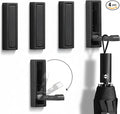 Folding Wall Hooks,4 Pack Rustproof Zinc Alloy Folding Coat Hooks,Heavy Duty Foldable Gold Wall Hooks for Hanging Clothes,Hat,Towel,Bathrobe,Key,Bag,Backpack (Black)