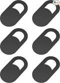 Webcam Cover (6 Pack) 0.03 inch Ultra Thin Laptop Camera Cover Slide for Computer MacBook Pro/Air iMac iPhone Cell Phone PC Tablet Notebook Surface Pro Echo Show Camera Blocker Slider - Black