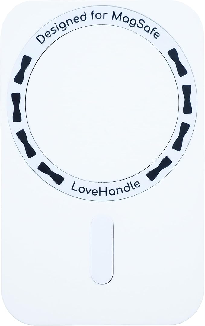LoveHandle PRO MagSafe Compatible Magnetic Phone Grip w/Kickstand - Mount, Strap and Stand for Smartphone and Tablet - MagSafe Ring Included - Fits All Devices - Love