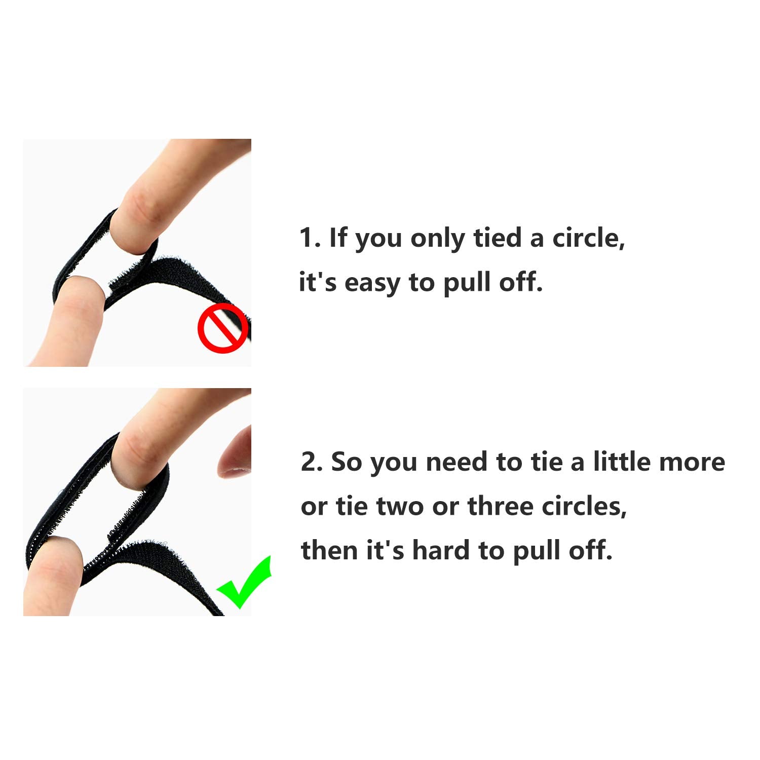 Saisn Reusable Fastening Tape Cable Ties 3/4 Inch Double Side Hook Roll (10 Yard, Black)