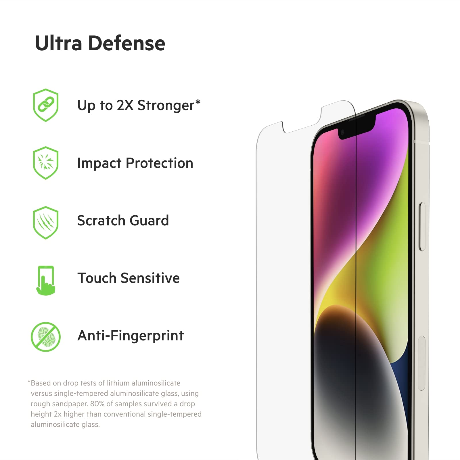 Belkin UltraGlass Scratch-Resistant Screen Protector iPhone 14/13/13 Pro