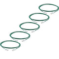 TRUECABLE Cat6 Component Rated Patch Cable, Unshielded (U/UTP), 7ft, Green, 28AWG Solid Copper, Snagless 10G High-Speed Ethernet Cable, PoE++ 4PPoE 100W, UL Listed, RoHS-3, 5 Pack