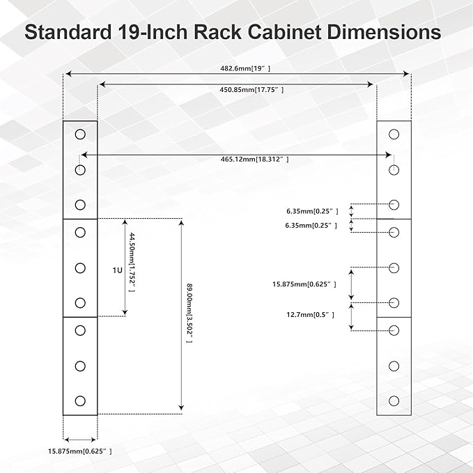 10-Outlet 1U Horizontal PDU Rack Mount Power Strip - Surge Protector,100-240V/15A/1800 Joules,for Network Servers,Power Conditioner with 10 Individual Switches and 6 ft Power Cord