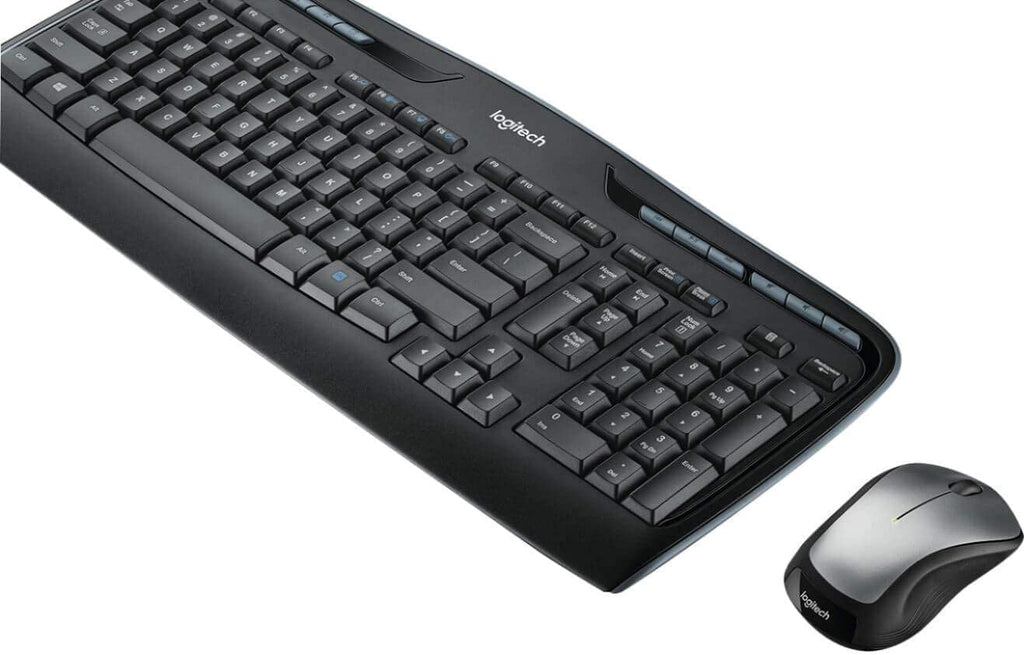 Logitech MK335 Full Size Quiet Wireless Keyboard Mouse Combo - Black/Silver