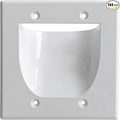 BestMounts - 144 Pack In Wall Cable Management TV Cord Hider for Wall Mounted TV - Recessed Wall Plates Cable Pass Through - Dual Gang Behind Wall Cable Management up to 8-10 Low Voltage Cords