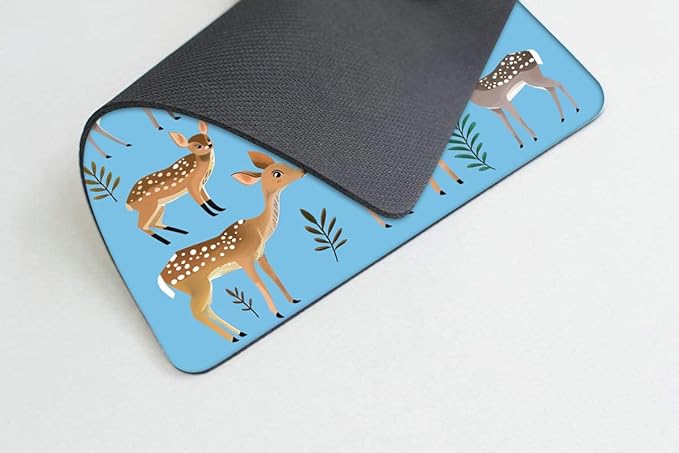 Square Mouse Pad Graceful Deer with Antlers in Nature-1,Gaming Mouse Pads for Desk,Soft Computer Waterproof Non-Slip Mouse Mat
