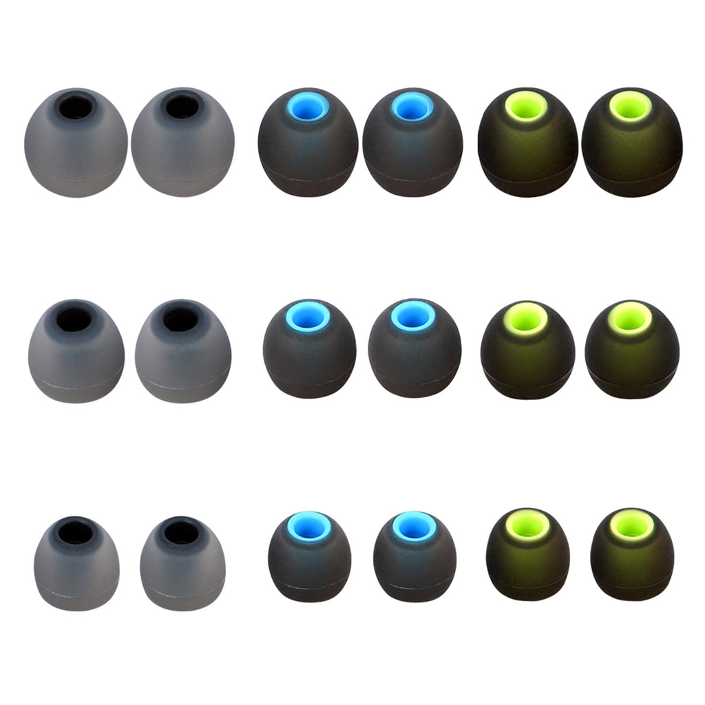 MMYQXI Silicone Replacement Earbud Tips Earbud Covers Ear Tips Fit for in-Ear Headphones (Inner Hole 3.8mm -5.1mm) Earbud Replacement Tips 9 Pairs