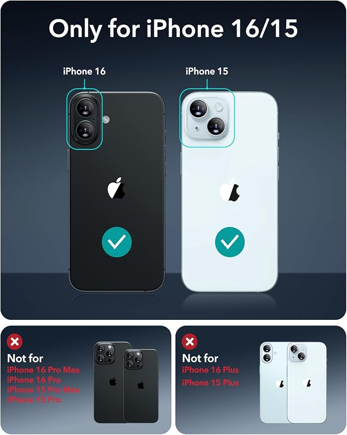 ESR 3 Pack for iPhone 16 / iPhone 15 Privacy Screen Protector, Anti-spy Tempered-Glass Privacy Screen Protector with Easy Installation Tool, Micro-Curved Edges, Case Friendly