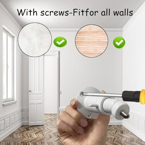 Adjustable Metal Wall Mount Compatible with Arlo, Arlo Pro 2/3/4/5/Ultra/Ultra 2, Ring Stick Up Cam, Ring Indoor Cam(1st Gen), Wyze Cam V3, 360 Degree Adjustable Screwless Bracket (2-Pack White)