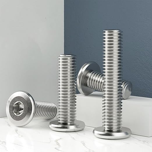 1/4-20 x 4 (10 Pack) Flat Head Hex Socket Cap Screws Bolts, 304 Stainless Steel 18-8, Hex Drive, Bright Finish, Fully Machine Thread