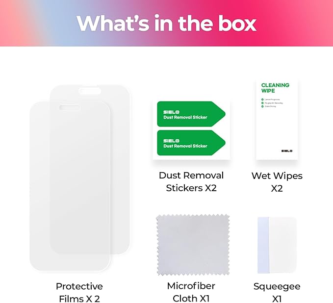 SIELO 2 Pack Matte Screen Protector, 9H Hardness Shatterproof & paper-feel PET Film, Anti-Glare & Anti-Fingerprint Case Friendly Screen Protector Film.