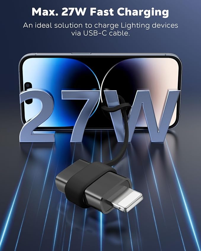 MoKo USB C to Lightning Adapter for iPhone 14/13/12, 2 Pack
