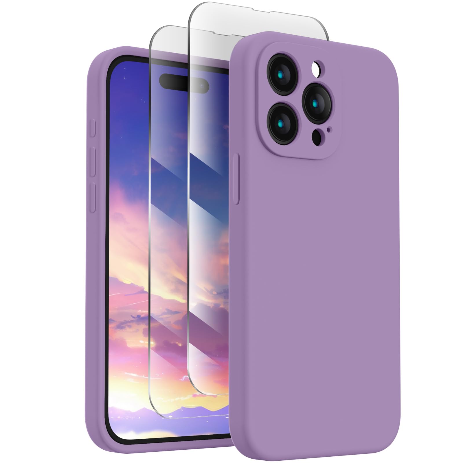 FireNova Designed for iPhone 15 Pro Case, 6.1", Light Purple