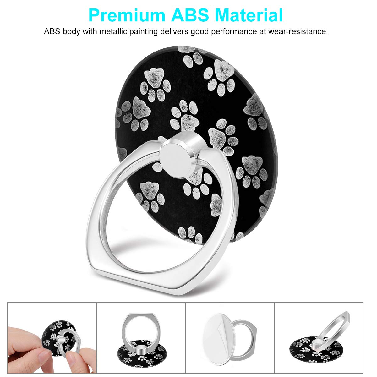 Bonoma Phone Ring Stand,3 Pack Dog Paws 360 Degree Rotation
