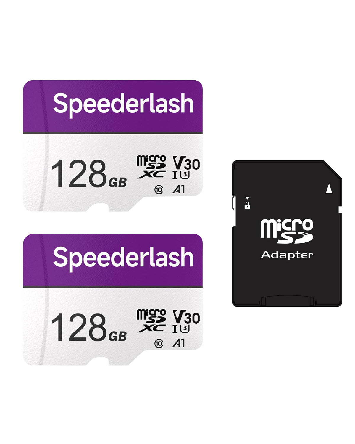 Micro SDXC Memory Card 256GB-Speederlash Camera Plus TF Card with Adapter, Up to 100MB/s Read Speed, 4K UHD&5K Video Support, U1, V30, A1 Rated, Waterproof, for Security Camera, Dashcam