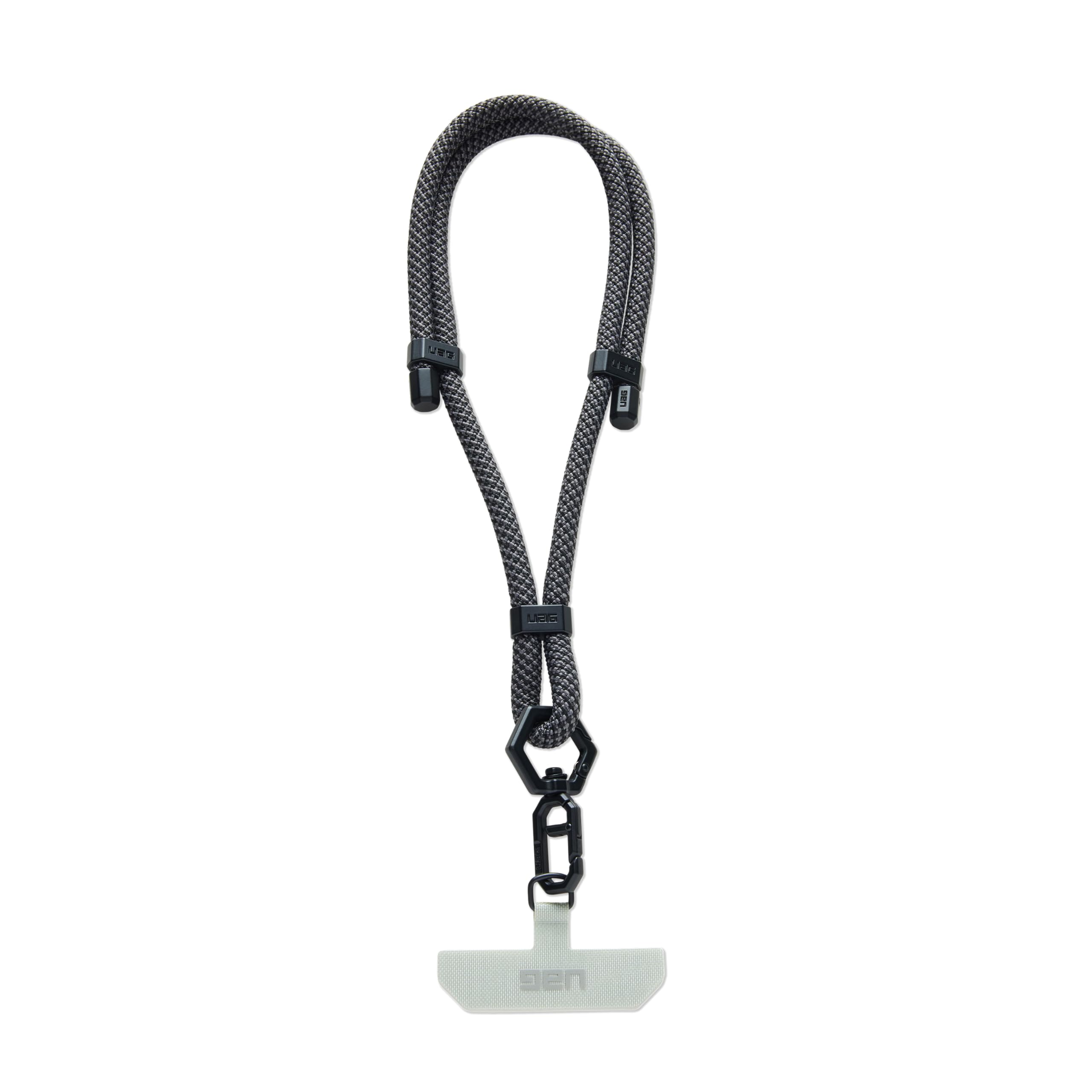 URBAN ARMOR GEAR UAG Phone Lanyard Wrist Strap 7mm - Anti-Theft Anti-Drop Adjustable Paracord Wrist Lanyard for Galaxy iPhone Cases, Civilian Graphite/Black