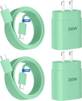 Phone 15 Pra Max Charger Fast Charging,30W USB C Phone 15 Fast Charger Block &10FT Long Type C Cable Cord for Phone 15/15 Pro Max/15 Pro/15 Plus/Pro 12.9/11 inch,S24 Ultra,Green