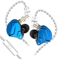KZ ZSN PRO X in-Ear Earbud Headphones with Mic Dual Driver 1BA+1DD Hybrid Wired Gaming Earbuds Earphones Compatible with Android, iPhone, iPad, Laptops, MP3 and Most 3.5mm Interface (Blue with Mic)