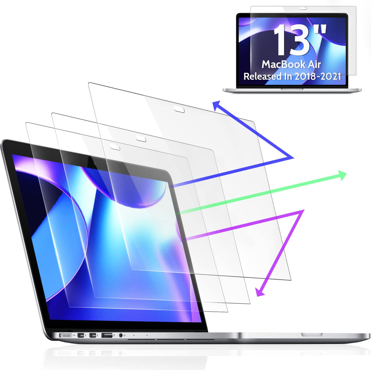 Peslv Nano‑Suction Privacy Screen for MacBook Air 15 Inch