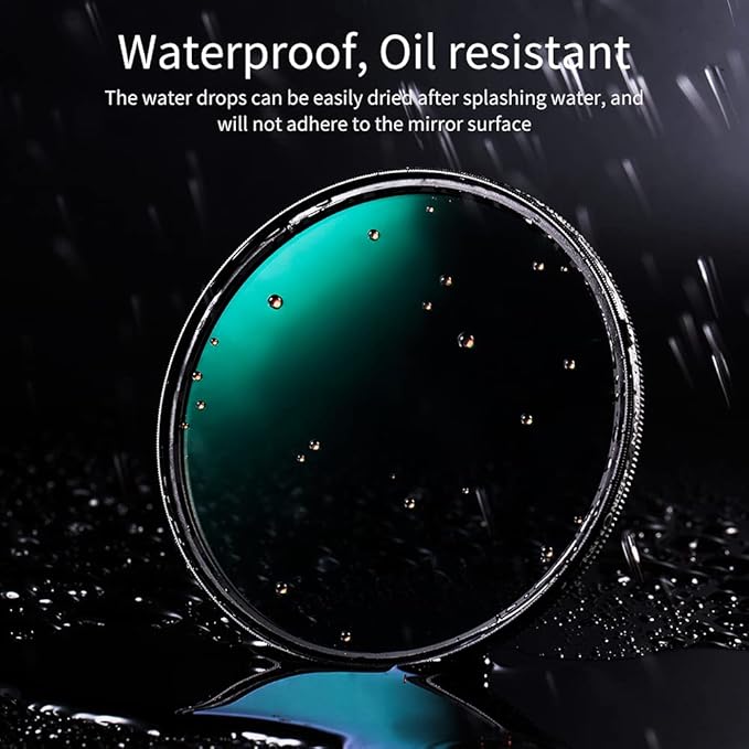 49mm Circular Polarizers Filter, K&F CONCEPT 49MM Circular Polarizer Filter HD 28 Layer Super Slim Multi-Coated CPL Lens Filter (Nano-X Series)
