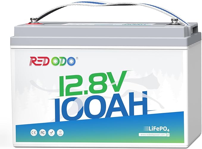 Redodo 12V 100Ah Lithium LiFePO4 Battery, Group 31 Battery Built in 100A BMS, Up to 15000 Cycles, 10 Years Lifetime, Perfect for RV, Off Grid, Solar, Marine, Trolling Motor