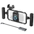 SMALLRIG All-in-One Cooling Dual Handle Phone Cage Kit for iPhone 17/16/Android, 15W Active Cooler & 4-in-1 USB-C Hub, Universal Compatibility 2.5-3.1" Phones, for Live Streaming- 5276