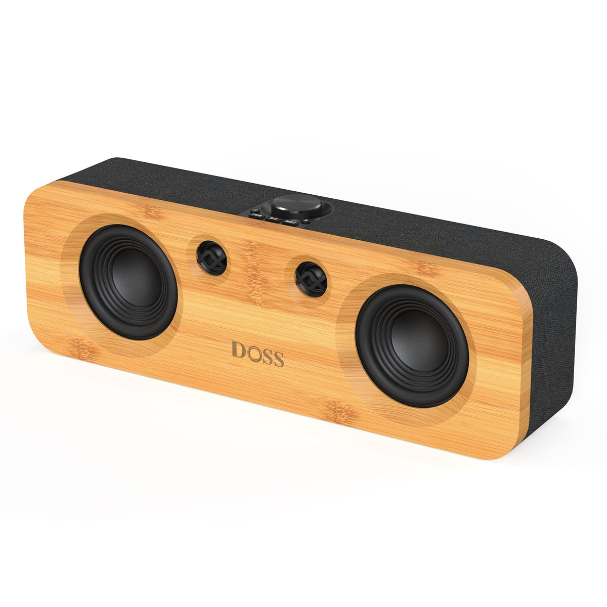 DOSS SoundBox H200 50W Home Bluetooth Speaker with Dual 3.5-Inch Woofers, Two 1-inch Tweeters, 35H Playtime, TWS, Sustainable Materials, BT 5.3, Wireless for Record Player/Computer/TV-Black