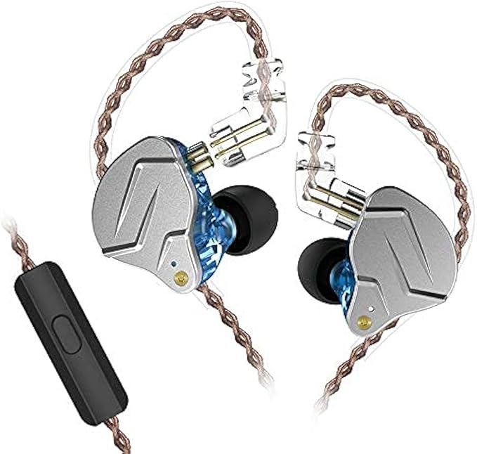 KZ ZSN Pro Dual Drivers 1BA 1DD in Ear Earphones HiFi Power Bass Earbuds Headphones High Clarity Sound Wired Earphones with Detachable Cable for Audiophile Musician