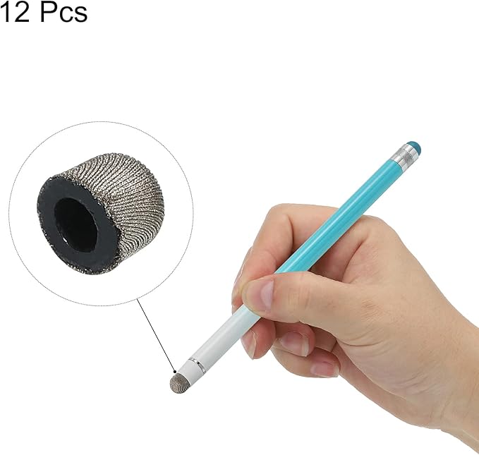 MECCANIXITY 12pcs 7mm Stylus Pen Fine Tips Conductive Fiber Capacitive Touch Screen Pens Tip Universal Replacement