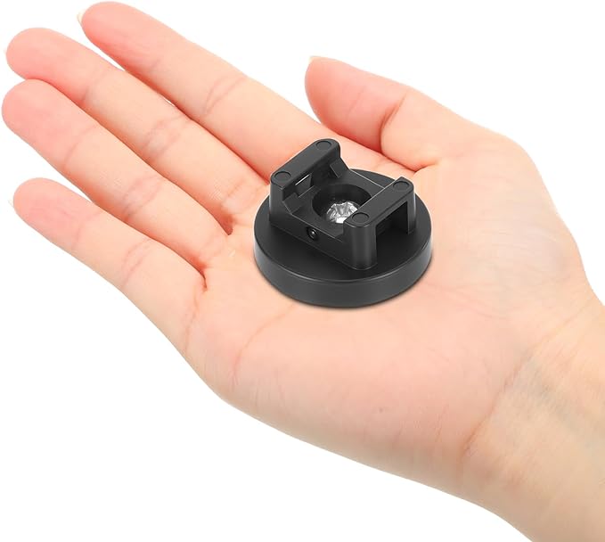 Yookeer 40 Pcs Magnetic Zip Tie Mount Base Black Magnetic Cable Clips Wire Holder Multipurpose Cable Ties Management Base Electrical Supplies for Wire (31 mm)