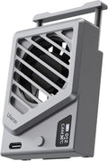 ULANZI Camera Cooling Fan Silver New, Spring Telescopic Mounting Adjustable Mini Intelligent Cooling Fan Real-time Monitoring with Type-C Charging Port, Compatible with Sony Canon FUJIFILM Nikon