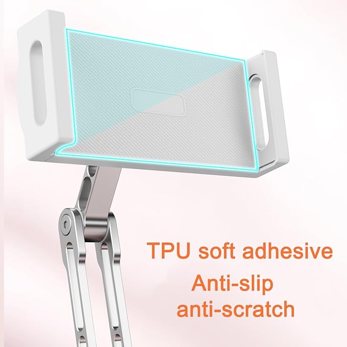 Pillow Stand Holder for Kindle Tablet iPad,Plush Mobile Phone Stand with a Snack Bowl with lid,Compatible with 4.7"-13" Phone, Tablet, iPad, iPhone, Google, Kindle, Samsung (Grey)