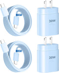 USB C Phone 16 15 Charger Fast Charging,30W Phone 16 15 Pro Max Charger Block &6.6FT Long USB C to C Charging Cable Cord for Phone 16 15/16 15 Pro Max/16 15 Pro/15 Plus/Samsung Galaxy S24 Ultra,Blue
