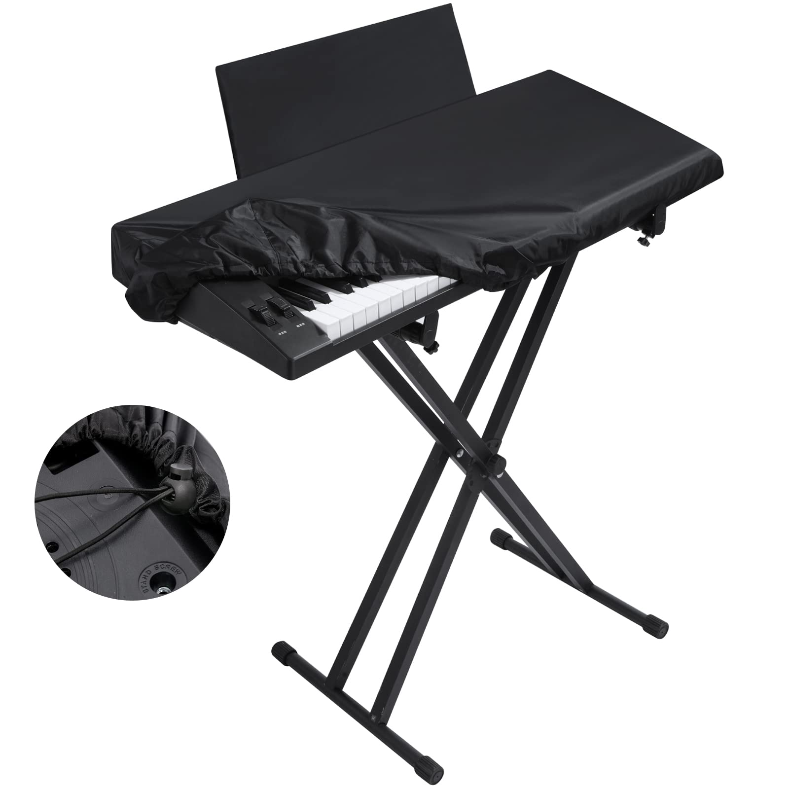 61 key Piano Keyboard Dust Cover, Water Proof Stretchy Electric Covers