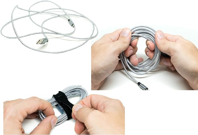 Heaviest Cable Organizer on The Market! Compact and Weighted Desktop Cord Holder and Cable Organizer, Eco-Friendly Silicone, No Bad Smell, Bundled with 4 Reusable Cable Ties! (Fuchsia Pink)