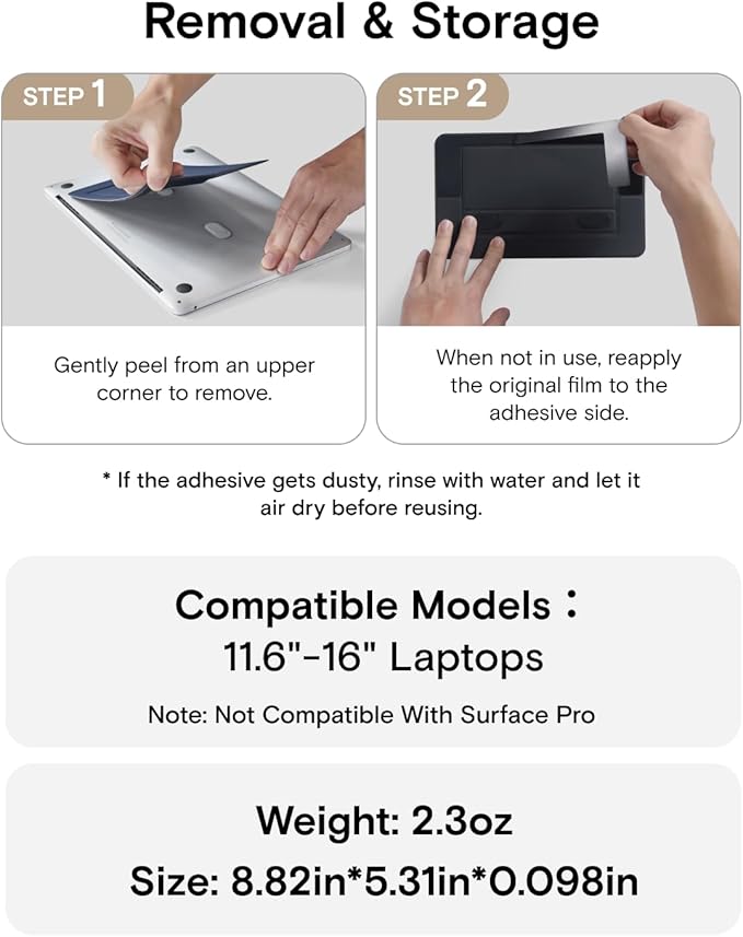 MOFT Laptop Stand for Desk, Adhesive Airflow Laptop Cooling Riser for Heat Dissipation with 2 Adjustable Viewing Angles, Foldable & Portable Computer Stand Compatible with Laptops 11"-16", Jet Black