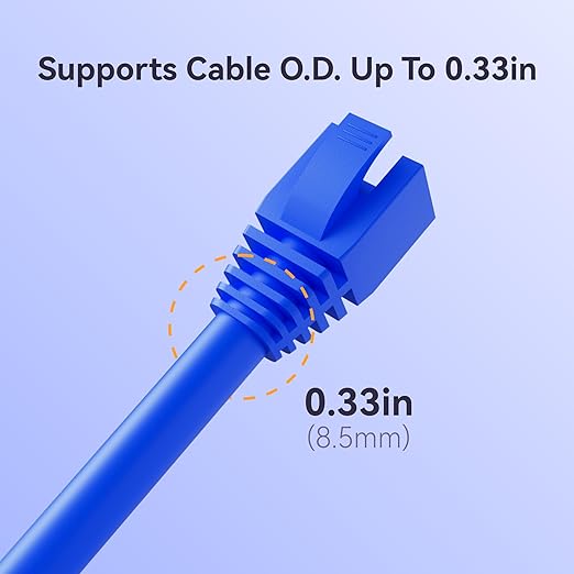 CableGeeker 100-Pack Cat7 / Cat8 RJ45 Strain Relief Boots, RJ45 Boot, Cat 6 Boot, Cat6 Ethernet Boots, Suitable for 8.5mm(0.33in) Ethernet Cables (Square-Press Black)