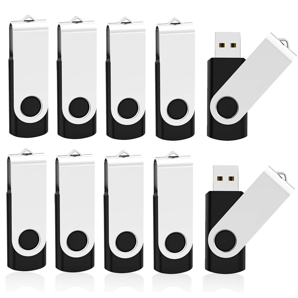 Wholesale 50 Pack 8GB Flash Drive Bulk, KOOTION Thumb Drive Flash Drives 8G Swivel Memory Stick USB 2.0, Black, 50 Pcs