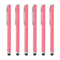PATIKIL Stylus Pens for Touch Screens, 6 Pcs High Precision Universal Bling Stylus Crystal Metal Capacitive Pen for Touch Screen Devices Phone Tablets Laptop, Pink